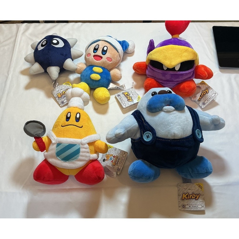 Kirby Enemies Plush Lot 5 Sanei New With Tags Poppy Bros Jr‎ Kawasaki Bio Spark
